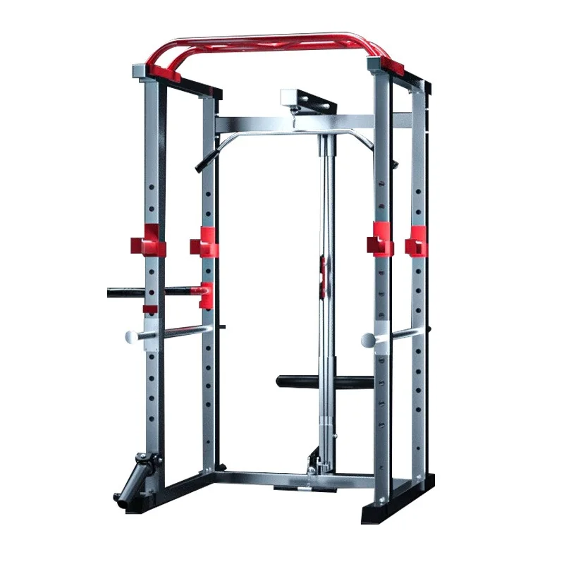 Home Gym Rack With Cables - ชุดอุปกรณ์ออกกำลังกายแบบมัลติฟังก์ชั่นสำหรับโรงงาน ประกอบด้วย แร็คสควอท คอมโบสมิธ เคเบิ้ลครอสโอเวอร์ พาวเวอร์แร็ค