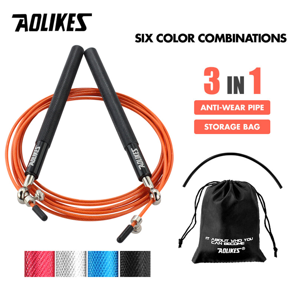 Jump Rope Bearing - AOLIKES 1PCS Crossfit ความเร็วกระโดดเชือก Professional ข้ามเชือกสําหรับ