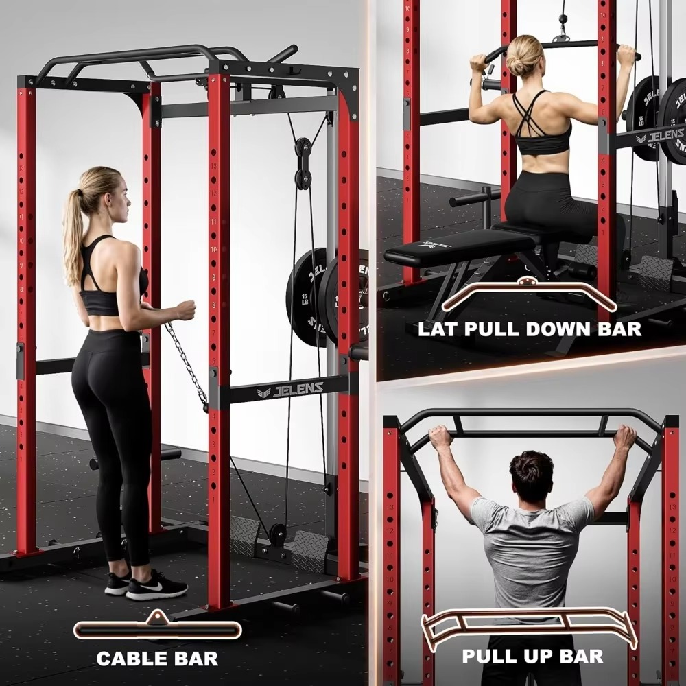 แร็คออกกำลังกายอเนกประสงค์ S21 - Home Gym Rack With Cables บทวิจารณ์และราคา