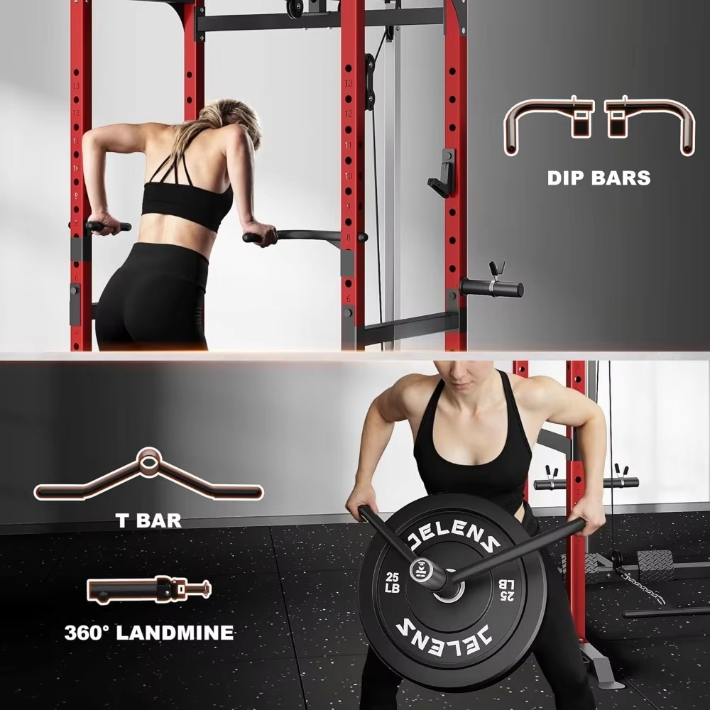 แร็คออกกำลังกายอเนกประสงค์ S21 - Home Gym Rack With Cables บทวิจารณ์และราคา