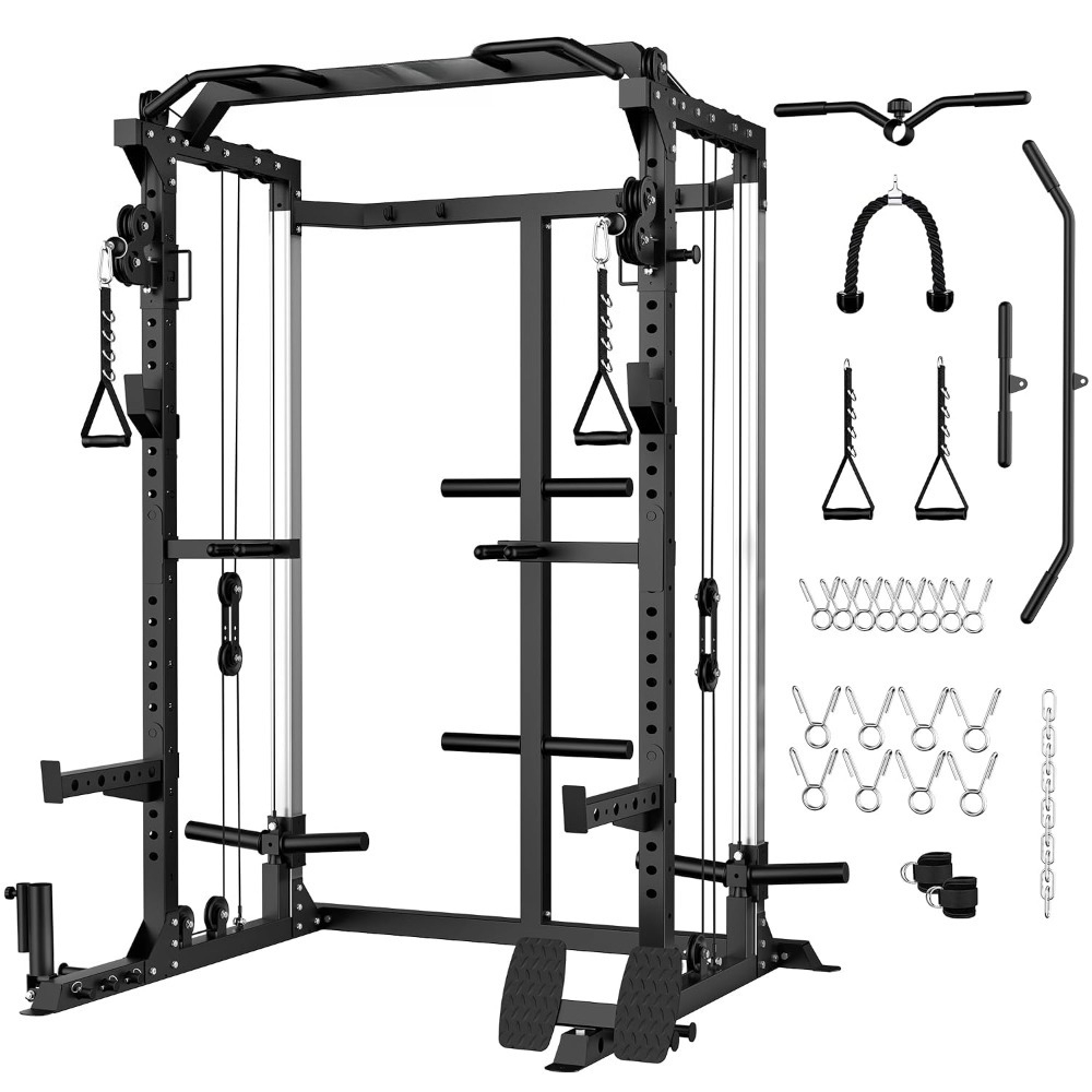 แร็คยกน้ำหนักอเนกประสงค์พร้อมร - Home Gym Rack With Cables บทวิจารณ์และราคา
