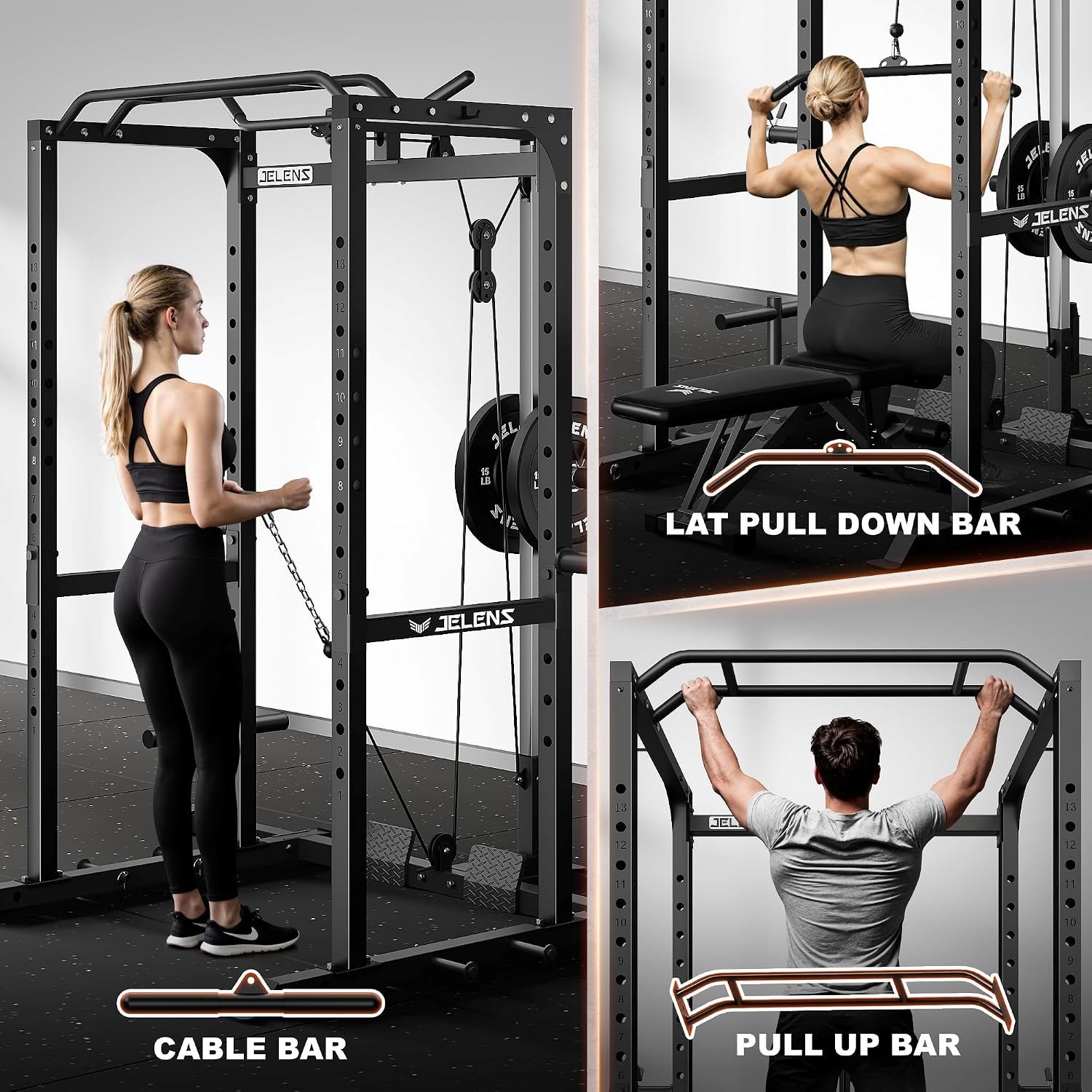 แร็คออกกำลังกายอเนกประสงค์พร้อ - Home Gym Rack With Cables บทวิจารณ์และราคา