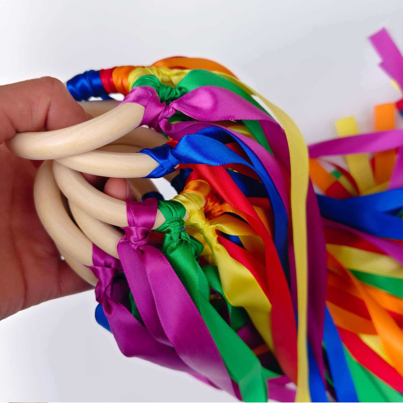วิ้งค์สายรุ้งพร้อมห่วงไม้ อุปก - Gymnastic Rings Wooden บทวิจารณ์และราคา