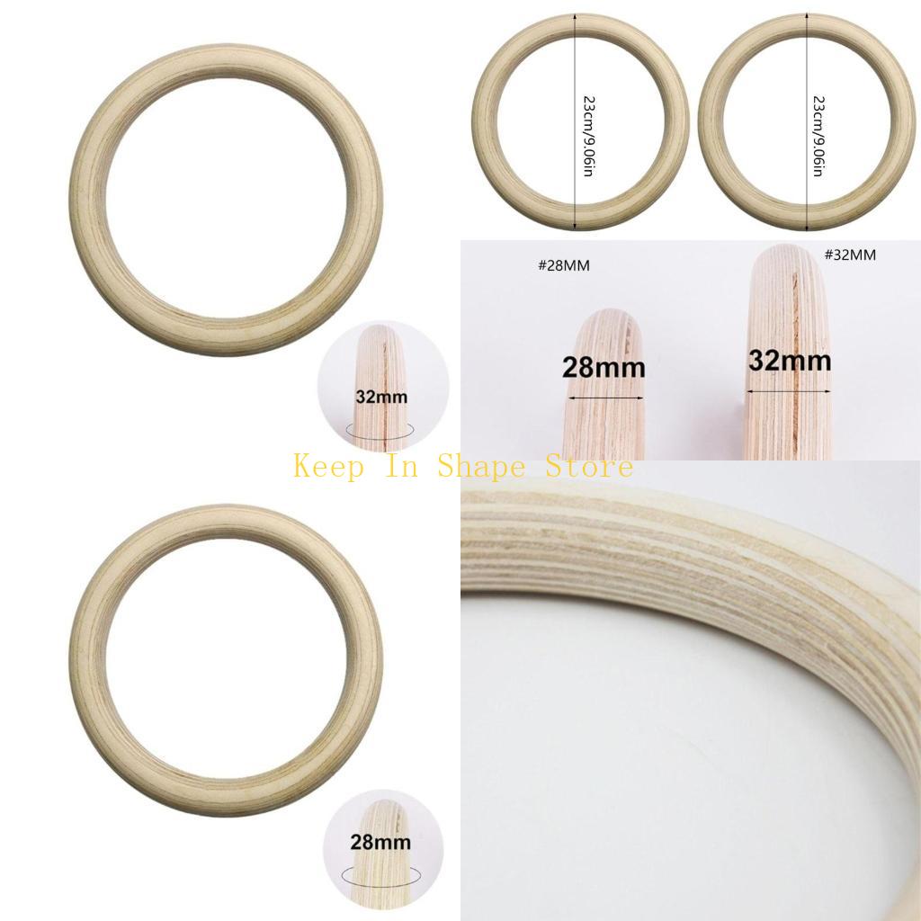 U1JC 1 PC Fitness Heavy Duty G - Gymnastic Rings Wooden บทวิจารณ์และราคา