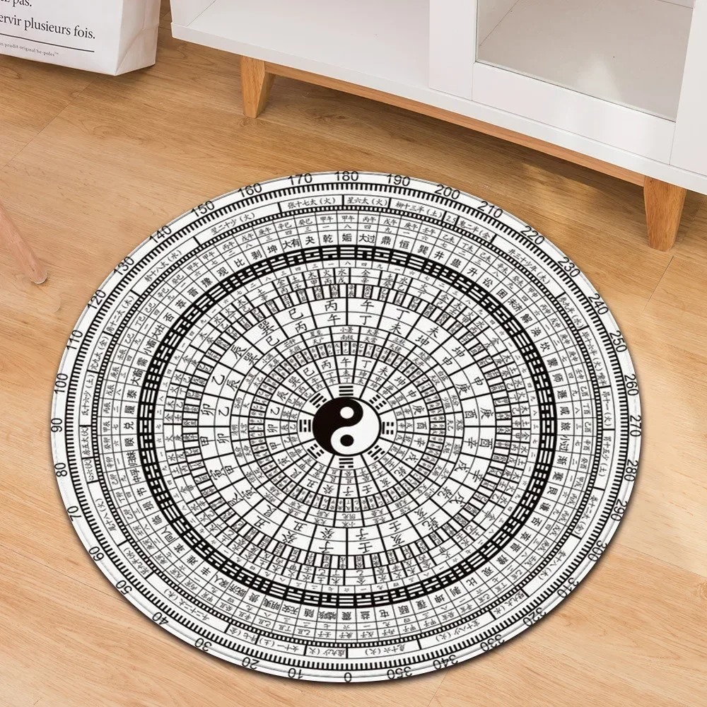 Yin Yang Taiji รอบพรมดอกไม้แห่ - Home Gym Yoga Mat บทวิจารณ์และราคา