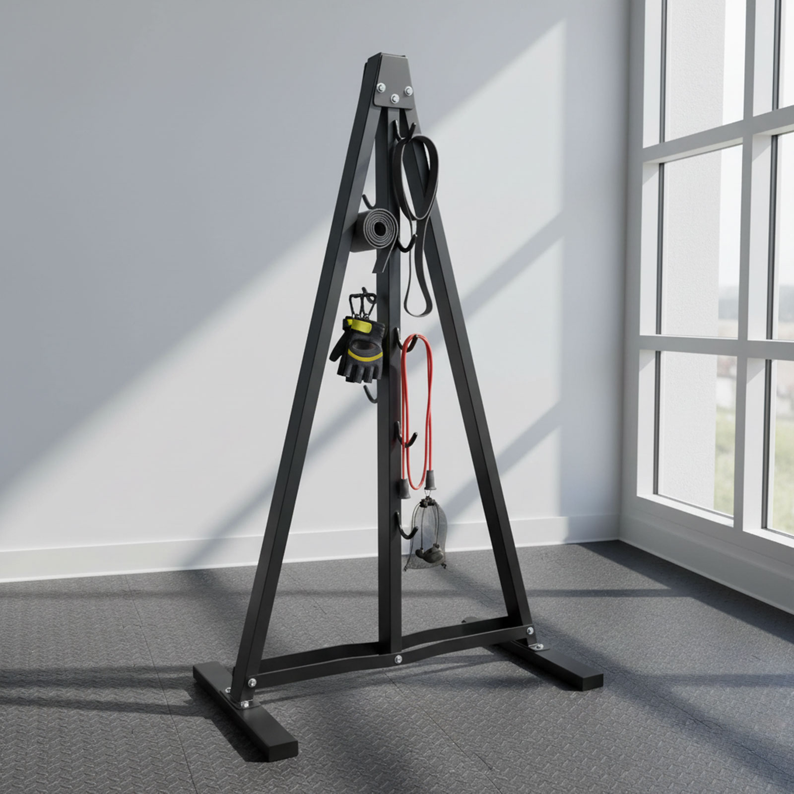 ที่แขวนอุปกรณ์ออกกำลังกายแบบ L - Home Gym Rack With Cables บทวิจารณ์และราคา