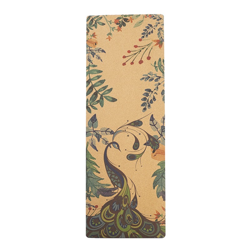 เสื่อโยคะพิมพ์ลายจากไม้ก๊อกและ - Home Gym Yoga Mat บทวิจารณ์และราคา