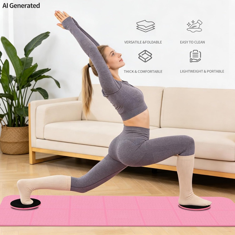 เสื่อโยคะแบบพับได้พร้อมแถบต้าน - Home Gym Yoga Mat บทวิจารณ์และราคา