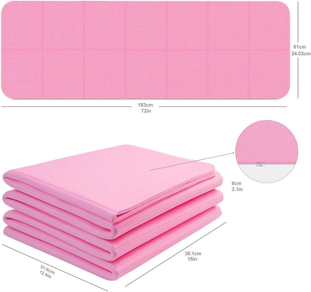 เสื่อโยคะแบบพับได้พร้อมแถบต้าน - Home Gym Yoga Mat บทวิจารณ์และราคา