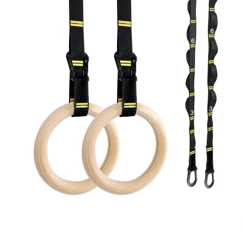 ห่วงยิมนาสติกแบบดึงขึ้นขนาด 28 - Gymnastic Rings Wooden บทวิจารณ์และราคา