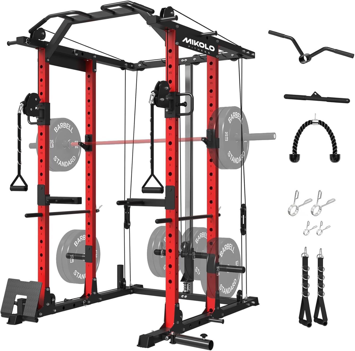 พาวเวอร์เคจพร้อมระบบเคเบิลครอส - Home Gym Rack With Cables บทวิจารณ์และราคา