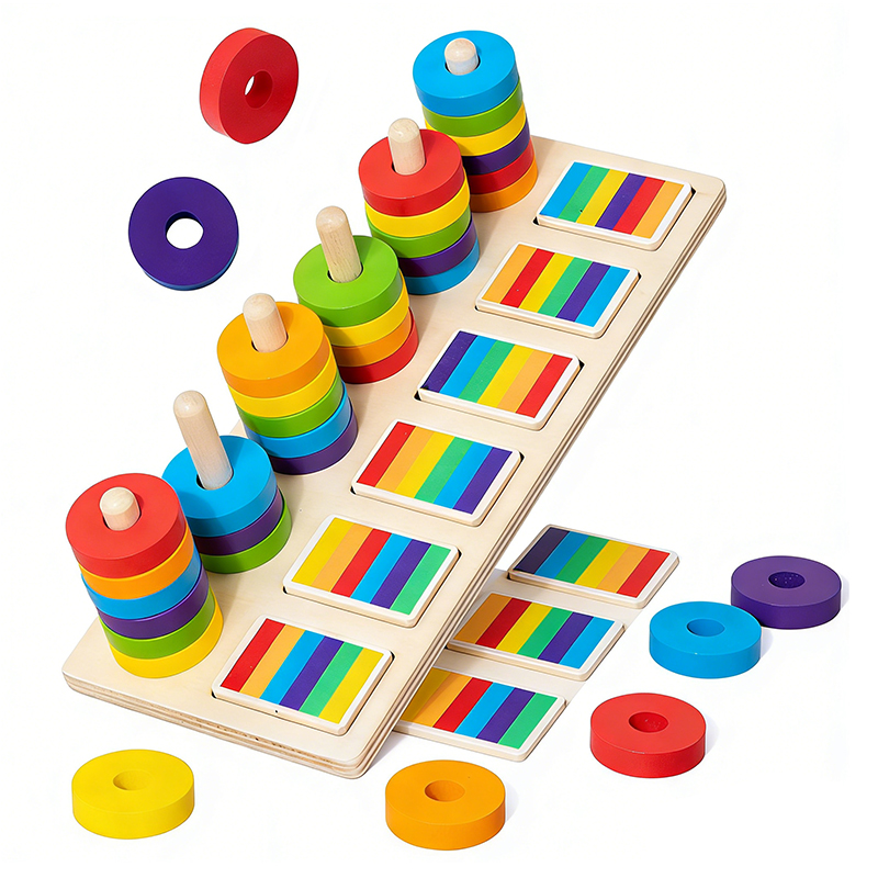 มอนเตสซอรี่ การฝึกความจำ เกมจั - Gymnastic Rings Wooden บทวิจารณ์และราคา